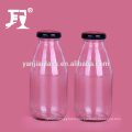 10OZ 300ml round glass juice bottle with metal lid